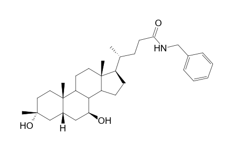 N-[3.alpha.,7.beta.-dihydroxy-3.beta.-methyl-24-oxo-5.beta.-cholan-24-yl]-benzylamine