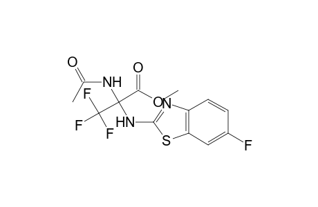 2-Acetylamino-3,3,3-trifluoro-2-(6-fluoro-benzothiazol-2-ylamino)-propionic acid methyl ester