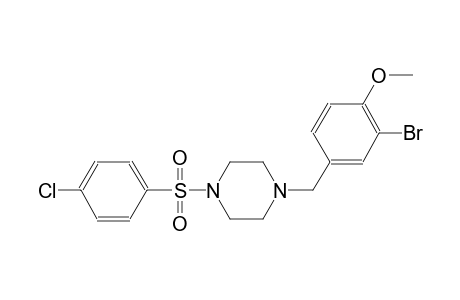 1-(3-bromo-4-methoxybenzyl)-4-[(4-chlorophenyl)sulfonyl]piperazine