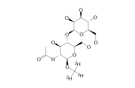 TRIDEUTERIO-METHYL-2-ACETAMIDO-2-DEOXY-4-O-BETA-D-MANNOPYRANOSYL-BETA-D-GLUCOPYRANOSIDE