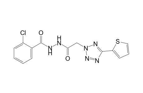 1-(o-chlorobenzoyl)-2-{[5-(2-thienyl)-2H-tetrazol-2-yl]acetyl]hydrazine