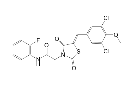 2-[(5Z)-5-(3,5-dichloro-4-methoxybenzylidene)-2,4-dioxo-1,3-thiazolidin-3-yl]-N-(2-fluorophenyl)acetamide