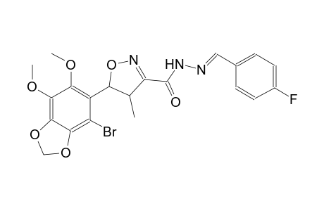 3-isoxazolecarboxylic acid, 5-(4-bromo-6,7-dimethoxy-1,3-benzodioxol-5-yl)-4,5-dihydro-4-methyl-, 2-[(E)-(4-fluorophenyl)methylidene]hydrazide