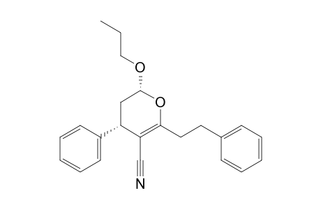 cis-2-Propoxy-6-phenethyl-4-phenyl-3,4-dihydro-2H-pyran-5-carbonitrile
