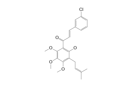 1-[2-HYDROXY-3-(3-METHYL-2-BUTENYL)-4,5,6-TRIMETHOXYPHENYL]-3-(3-CHLOROPHENYL)-PROPENONE