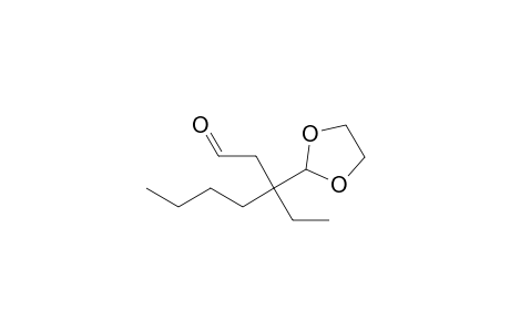 3-(1,3-dioxolan-2-yl)-3-ethyl-enanthaldehyde