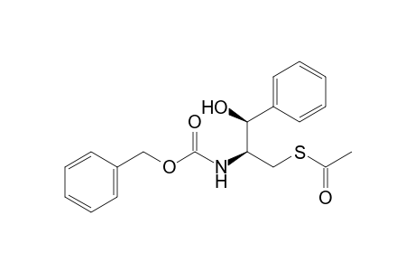 (1S,2S)-2-Benzyloxycarbonylamino-1-phenyl-3-mercapto-1-propanol 3-acetate