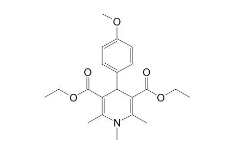 1,4-dihydro-4-(p-methoxyphenyl)-1,2,6-trimethyl-3,5-pyridinedicarboxylic acid, diethyl ester