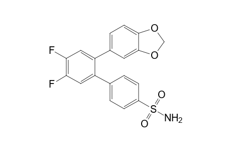 4-[2-(1,3-benzodioxol-5-yl)-4,5-bis(fluoranyl)phenyl]benzenesulfonamide
