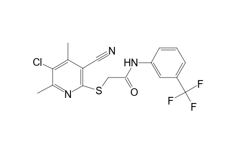 2-(5-Chloranyl-3-cyano-4,6-dimethyl-pyridin-2-yl)sulfanyl-N-[3-(trifluoromethyl)phenyl]ethanamide