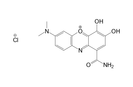 Carbonacidamid V. dimethylamino-dihydroxy-diphenazoxoniumchloride