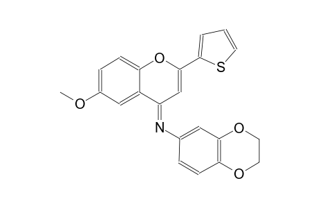 1,4-benzodioxin-6-amine, 2,3-dihydro-N-[(4E)-6-methoxy-2-(2-thienyl)-4H-1-benzopyran-4-ylidene]-