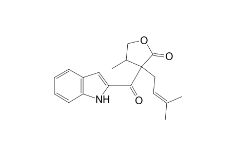 2(3H)-Furanone, dihydro-3-(1H-indol-2-ylcarbonyl)-4-methyl-3-(3-methyl-2-butenyl)-