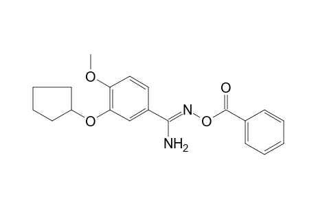 Benzamide, 3-cyclopentyloxy-4-methoxy-, o-benzoyloxime