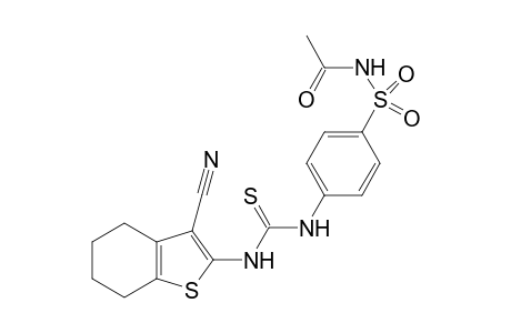 N-(4-(3-(3-cyano-4,5,6,7-tetrahydrobenzo[b]thiophen-2-yl)thioureido)phenylsulfonyl)acetamide