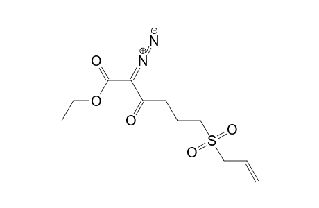 Hexanoic acid, 2-diazo-3-oxo-6-(2-propenylsulfonyl)-, ethyl ester