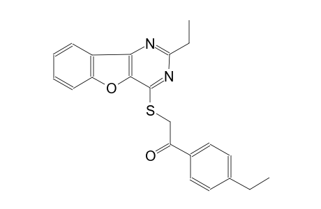 2-[(2-ethyl[1]benzofuro[3,2-d]pyrimidin-4-yl)sulfanyl]-1-(4-ethylphenyl)ethanone