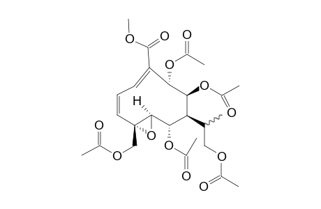 13-(Methoxycarbonyl)-1-acetoxy-2-hydroxy-4-methyl-5-oxo-8,9-epoxy-9-(acetoxymethyl)-6-oxabicyclo[3,4-b]trideca-9,11-diene