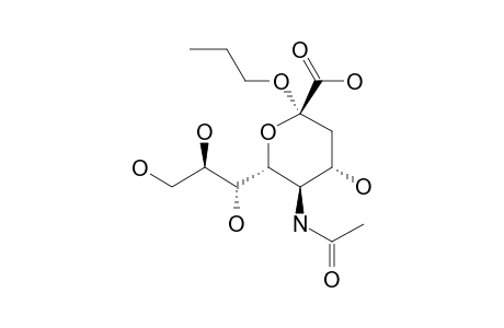 PROPYL-5-ACETAMIDO-3,5-DIDEOXY-D-GLYCERO-ALPHA-D-GALACTO-2-NONULOPYRANOSIDONIC-ACID