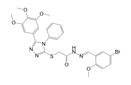 N'-[(E)-(5-bromo-2-methoxyphenyl)methylidene]-2-{[4-phenyl-5-(3,4,5-trimethoxyphenyl)-4H-1,2,4-triazol-3-yl]sulfanyl}acetohydrazide