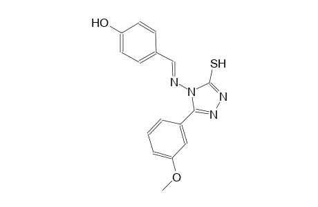 4-((E)-{[3-(3-methoxyphenyl)-5-sulfanyl-4H-1,2,4-triazol-4-yl]imino}methyl)phenol
