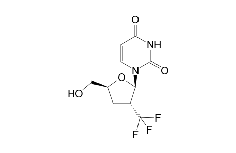 .beta.,D-(2'R)-2',3'-dideoxy-2'-trifluoromethyluridine