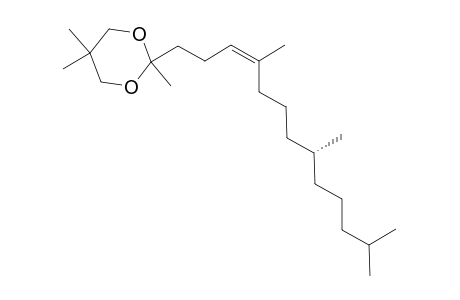 (R,Z)-2,5,5-trimethyl-2-(4,8,12-trimethyltridec-3-en-1-yl)-1,3-dioxane