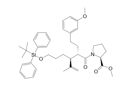 #18A;ANTI-(2S,3S)-3-(3-TERT.-BUTYLDIPHENYLSILYLOXYPROPYL)-1-[(2S)-2-(METHOXYCARBONYL)-PYRROLIDIN-1-YL]-2-[(E)-2-(3-METHOXYPHENYL)-ETHYL]-4-METHYL-4-PENTENONE-1