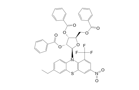 N-(2',3',5'-TRI-O-BENZOYL-BETA-D-RIBOFURANOSYL)-7-ETHYL-1-TRIFLUOROMETHYL-3-NITRO-10H-PHENOTHIAZINE