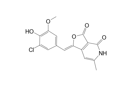 (1Z)-1-(3-chloro-4-hydroxy-5-methoxybenzylidene)-6-methylfuro[3,4-c]pyridine-3,4(1H,5H)-dione