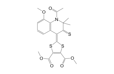 1,3-dithiole-4,5-dicarboxylic acid, 2-(1-acetyl-2,3-dihydro-8-methoxy-2,2-dimethyl-3-thioxo-4(1H)-quinolinylidene)-, dimethyl ester