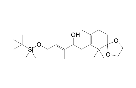 1-[5',5'-(Ethylenedioxy)-2',6',6'-trimethylcyclohex-1'-enyl]-5-[(t-butyldimethylsuilyl)oxy]-3-methylpent-3-ene-2-ol