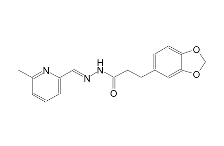 3-(1,3-benzodioxol-5-yl)-N'-[(E)-(6-methyl-2-pyridinyl)methylidene]propanohydrazide