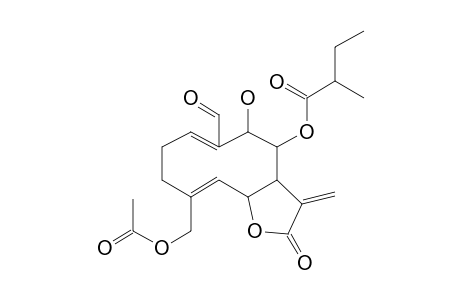 [(6E,10Z)-6-Formyl-5-hydroxy-10-(hydroxymethyl)-3-methylidene-2-oxo-3A,4,5,8,9,11A-hexahydrocyclodeca[B]furan-4-yl] 2-methylbutanoate, ac derivative