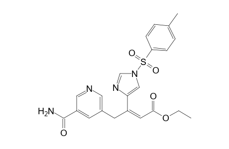 (Z)-4-(5-Carbamoyl-pyridin-3-yl)-3-[1-(toluene-4-sulfonyl)-1H-imidazol-4-yl]-but-2-enoic acid ethyl ester