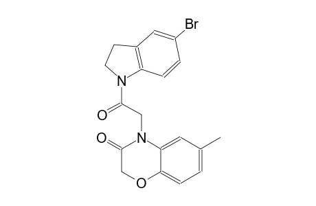 2H-1,4-benzoxazin-3(4H)-one, 4-[2-(5-bromo-2,3-dihydro-1H-indol-1-yl)-2-oxoethyl]-6-methyl-