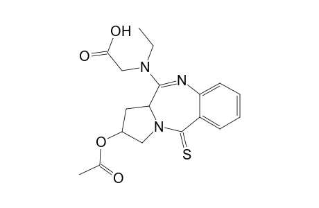 1,2,3,11a-Tetrahydro-2-acetoxy-11-(ethylcarboxymethylamino)-5H-pyrrolo-[2,1-c]-[1,4]benzodiazepin-5-thione