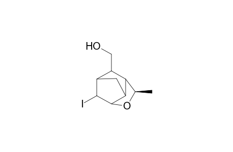 2-Methanolyl-4.beta.-methyl-9-anti-iodo-5-oxatricyclo[4.2.1.0(3,7)]nonane