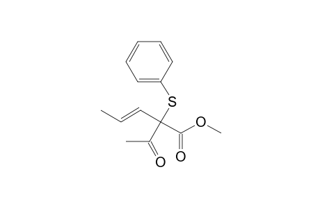 (E)-2-acetyl-2-(phenylthio)-3-pentenoic acid methyl ester