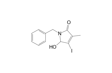 1-Benzyl-5-hydroxy-4-iodo-3-methylpyrrol-2(5H)-one