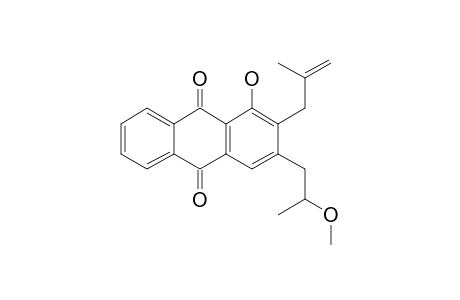 1-Hydroxy-3-(2''-methoxypropyl)-2-(2'-methylprop-2'-enyl)anthraquinone