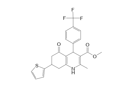 2-Methyl-5-oxo-7-thiophen-2-yl-4-[4-(trifluoromethyl)phenyl]-4,6,7,8-tetrahydro-1H-quinoline-3-carboxylic acid methyl ester