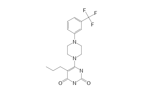 6-[4-(3-TRIFLUOROMETHYLPHENYL-1-PIPERAZINYL)]-5-(N-PROPYL)-URACIL