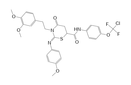 3-[2-(3,4-dimethoxy-phenyl)-ethyl]-2-(4-methoxy-phenylimino)-4-oxo-[1,3]thiazinane-6-carboxylic acid [4-(chloro-difluoro-methoxy)-phenyl]-amide