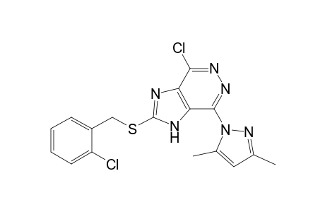 4-chloranyl-2-[(2-chlorophenyl)methylsulfanyl]-7-(3,5-dimethylpyrazol-1-yl)-1H-imidazo[4,5-d]pyridazine