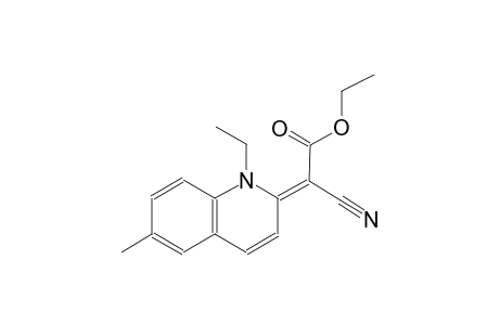 ethyl (2Z)-cyano(1-ethyl-6-methyl-2(1H)-quinolinylidene)ethanoate