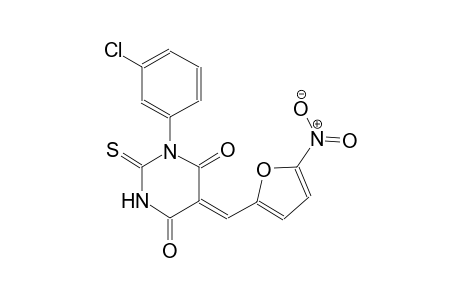 (5Z)-1-(3-chlorophenyl)-5-[(5-nitro-2-furyl)methylene]-2-thioxodihydro-4,6(1H,5H)-pyrimidinedione