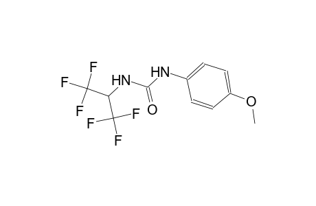 N-(4-methoxyphenyl)-N'-[2,2,2-trifluoro-1-(trifluoromethyl)ethyl]urea