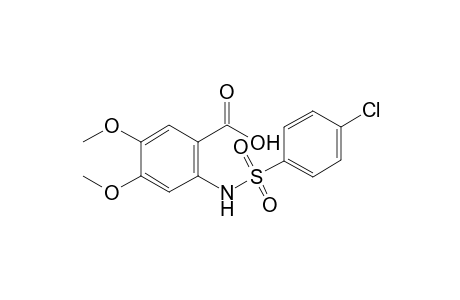 2-{[(4-chlorophenyl)sulfonyl]amino}-4,5-dimethoxybenzoic acid