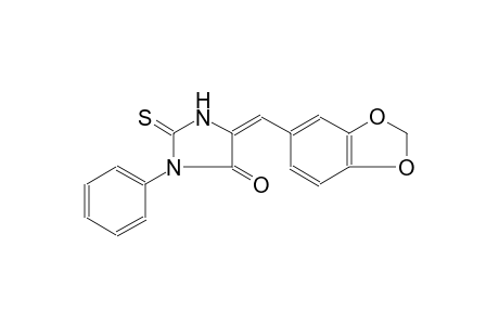 (5E)-5-(1,3-benzodioxol-5-ylmethylene)-3-phenyl-2-thioxo-4-imidazolidinone